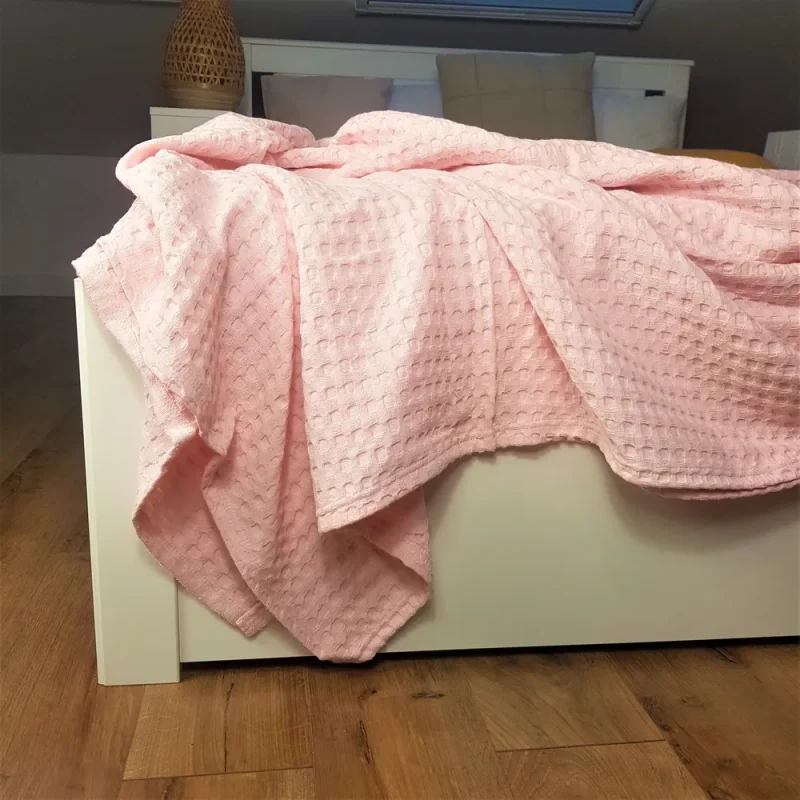 engros-cuvertura de pat fagure astoria home bumbac roz pudra 2