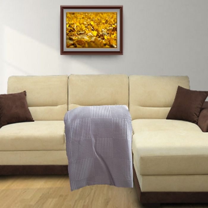 Cuvertura Best Cotton - Gofre, 220x240 cm,100% bumbac, gri - imagine 3