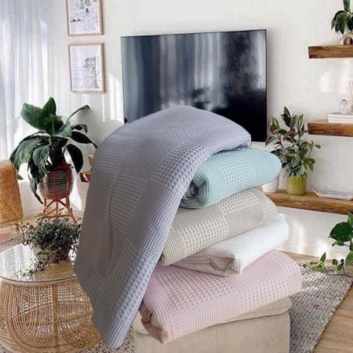 Cuvertura Best Cotton - Gofre, 220x240 cm,100% bumbac, cacao - imagine 2