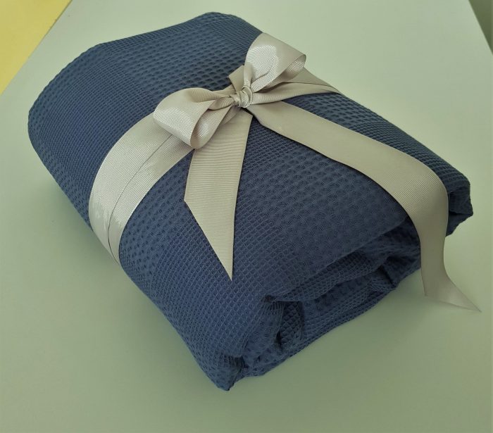 Cuvertura Best Cotton - Gofre, 220x240 cm,100% bumbac, bleumarin - imagine 2