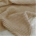 Pled copii Best Cotton - Fagure, 100x120 cm, 100% bumbac, bej