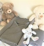 Pled copii Best Cotton - Fagure, 100x120 cm, 100% bumbac, gri - imagine 3