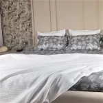 Pachet cearsaf de pat 220x240 cm + 2 fete de perna 50x70 cm Best Cotton Deco 47 - Ranforce color, 100% bumbac - imagine 5