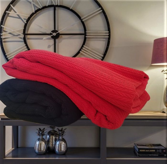 Cuvertura Best Cotton - Pique, 220x240 cm,100% bumbac, rosu - imagine 3