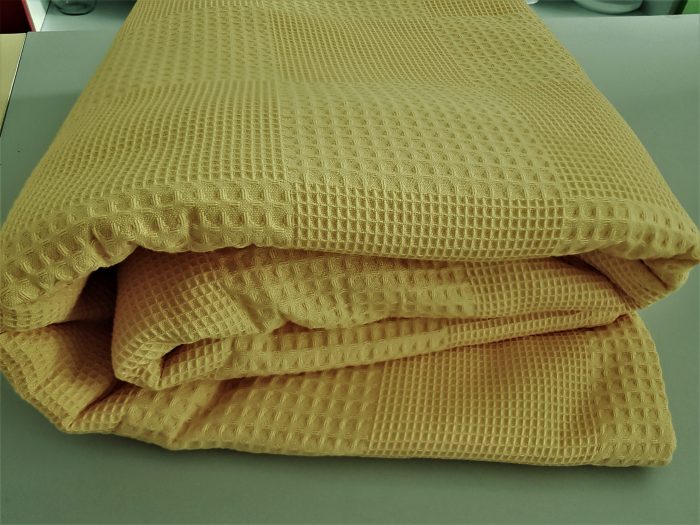 Cuvertura Best Cotton - Gofre, 220x240 cm,100% bumbac, ocru - imagine 2