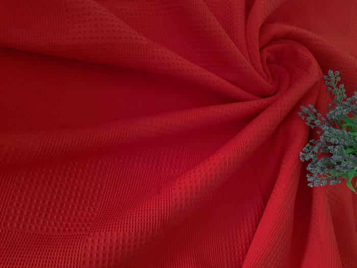 Cuvertura Best Cotton - Gofre, 220x240 cm,100% bumbac, rosu - imagine 4