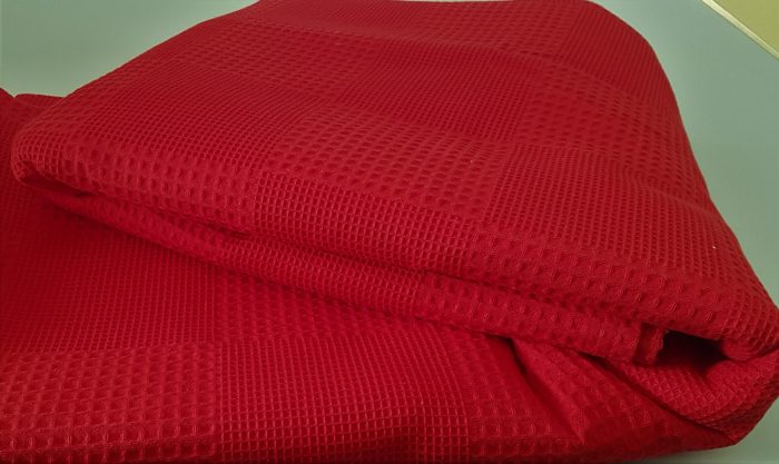 Cuvertura Best Cotton - Gofre, 220x240 cm,100% bumbac, rosu - imagine 3