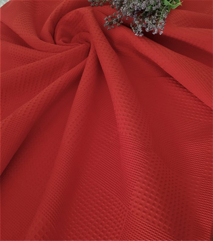 Cuvertura Best Cotton - Gofre, 220x240 cm,100% bumbac, rosu - imagine 2