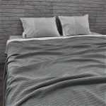 Cuvertura Best Cotton - Pique, 220x240 cm,100% bumbac, gri dark