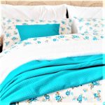 Cuvertura Best Cotton - Fagure, 220x240 cm,100% bumbac, aqua - imagine 2