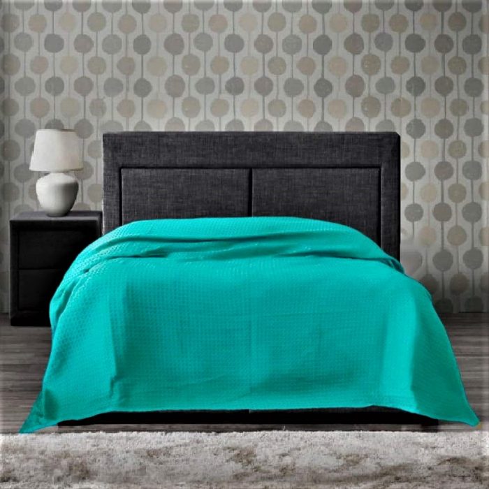Cuvertura Best Cotton - Fagure, 220x240 cm,100% bumbac, aqua - imagine 20
