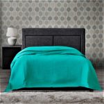 Cuvertura Best Cotton - Fagure, 220x240 cm,100% bumbac, aqua