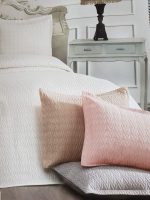 Cuvertura cu fete de perna, matlasate prin brodare Royal Home Bukle - 250x260 cm, pudra