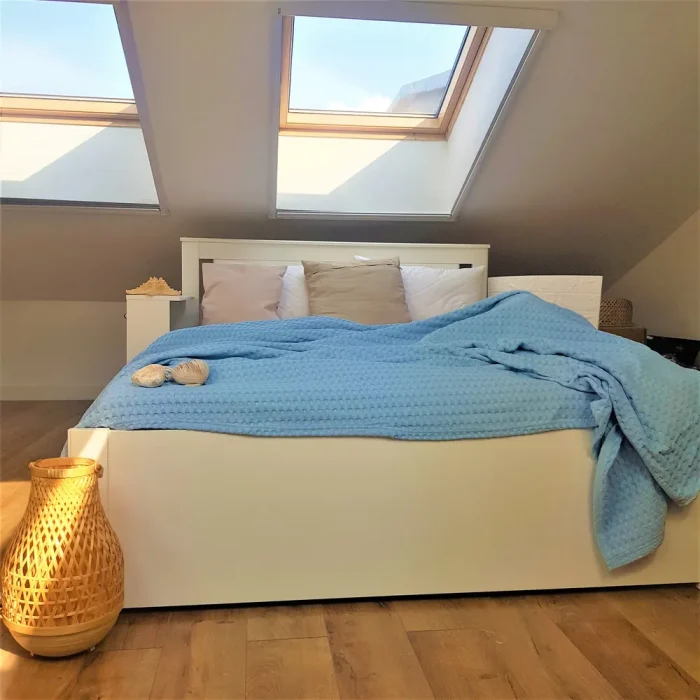 Cuvertura - Best Cotton - Fagure, 220x240 cm,100% bumbac, bleu - imagine 3