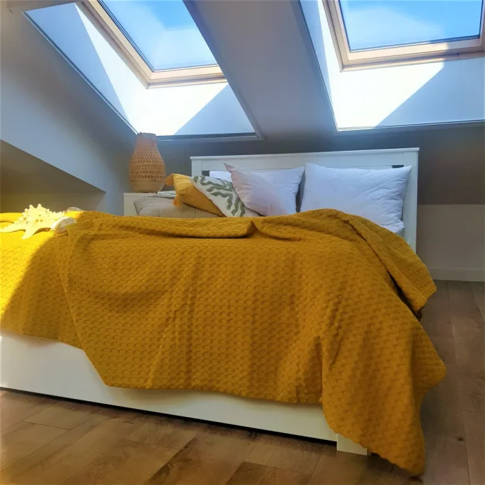 Cuvertura Best Cotton - Fagure, 220x240 cm,100% bumbac, mustar - imagine 4