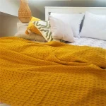 Cuvertura Best Cotton - Fagure, 220x240 cm,100% bumbac, mustar - imagine 3