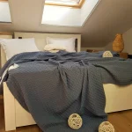 Cuvertura Best Cotton - Fagure, 220x240 cm,100% bumbac, gri dark - imagine 2