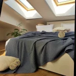 Cuvertura Best Cotton - Fagure, 220x240 cm,100% bumbac, gri dark - imagine 4