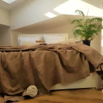 Cuvertura Best Cotton - Gofre, 220x240 cm,100% bumbac, maro - imagine 3