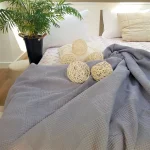 Cuvertura Best Cotton - Gofre, 220x240 cm,100% bumbac, gri mediu - imagine 2