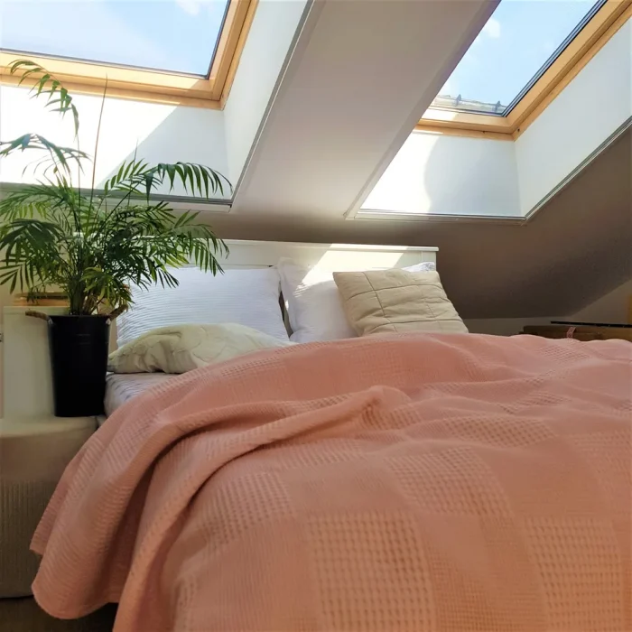 Cuvertura Best Cotton - Gofre, 220x240 cm,100% bumbac, piersica - imagine 3