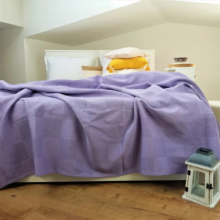 Cuvertura Best Cotton - Pique, 220x240 cm,100% bumbac, aqua - imagine 9