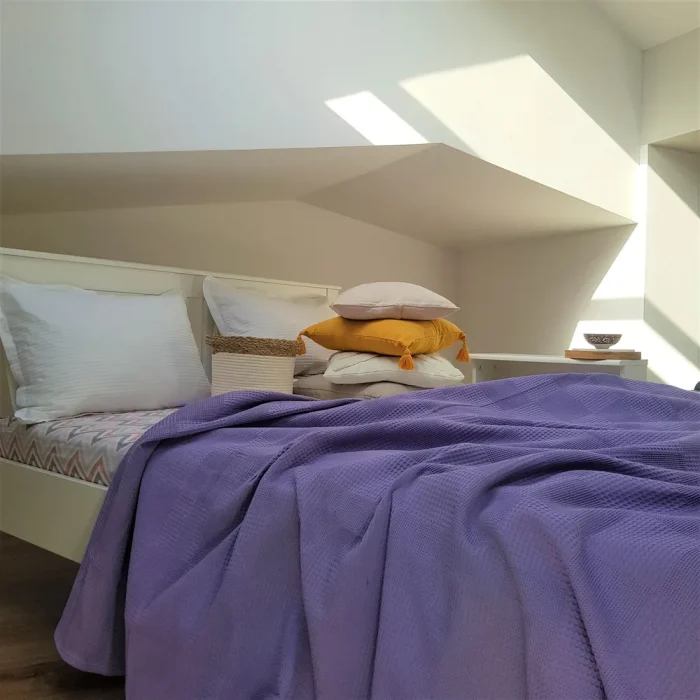 Cuvertura Best Cotton - Pique, 220x240 cm,100% bumbac, aqua - imagine 10