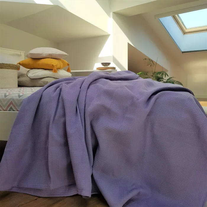 Cuvertura Best Cotton - Pique, 220x240 cm,100% bumbac, aqua - imagine 11