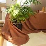 Cuvertura Best Cotton - Pique, 220x240 cm,100% bumbac, ciocolata - imagine 3