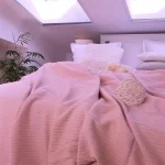 Cuvertura Best Cotton - Pique, 220x240 cm,100% bumbac, roz - imagine 8