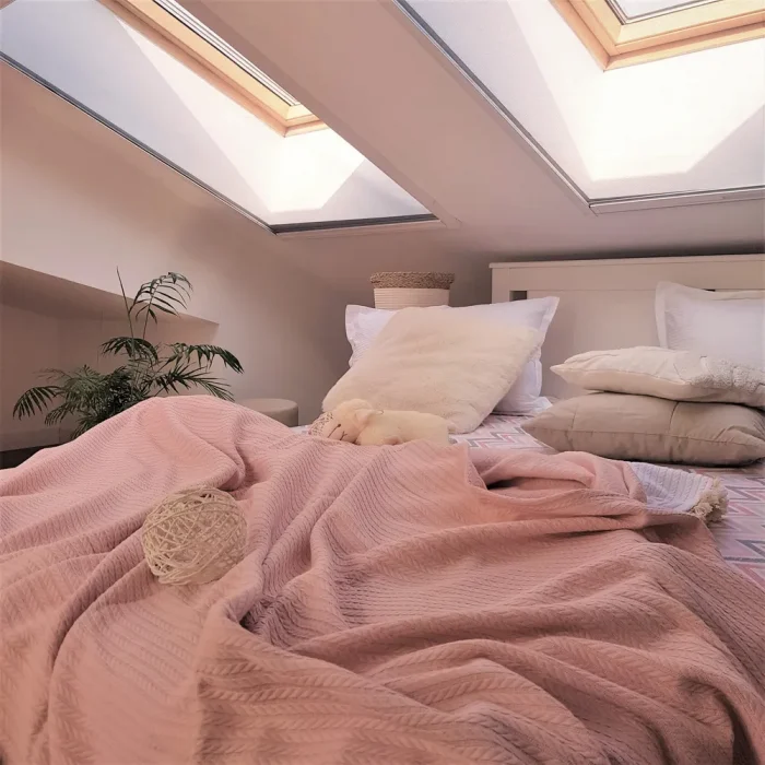 Cuvertura Best Cotton - Pique, 220x240 cm,100% bumbac, roz ars pal - imagine 3