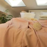 Cuvertura Best Cotton - Pique, 220x240 cm,100% bumbac, roz pudra