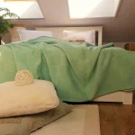 Cuvertura Best Cotton - Gofre, 220x240 cm,100% bumbac, verde menta