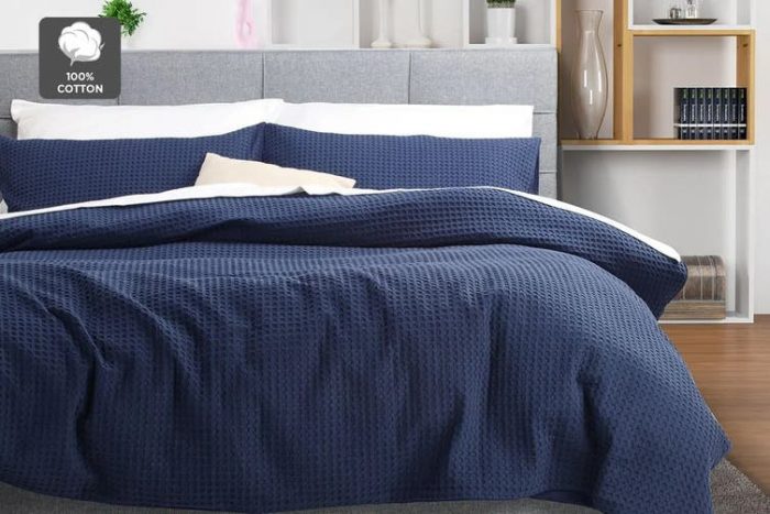 Cearceaf pentru pilota Best Cotton, 100% bumbac, ranforce color uni,  dimensiunea 200x220 cm, albastru - imagine 7