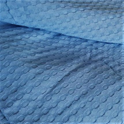 engros-cuvertura pat gofrata fagure bumbac bleu