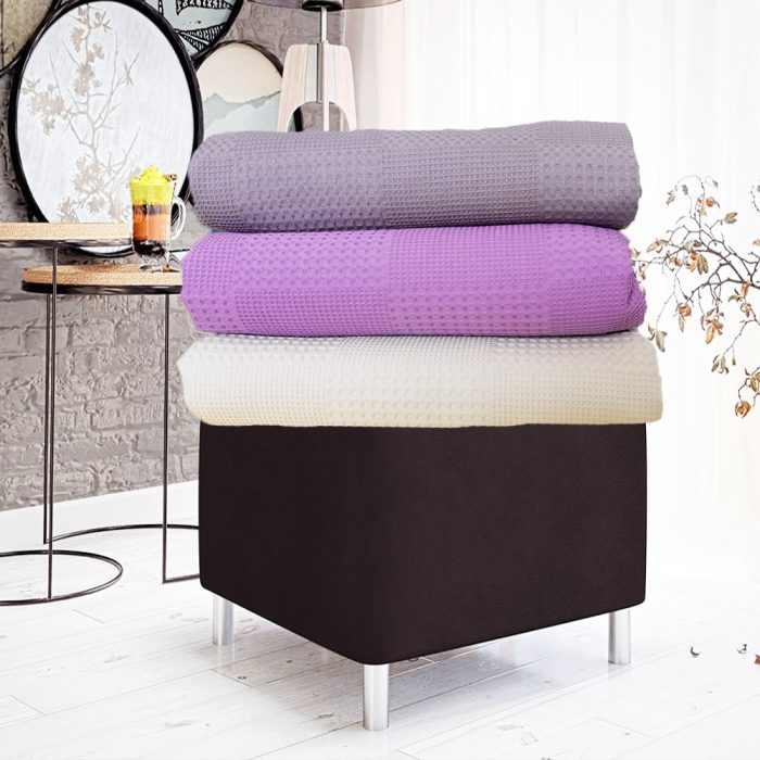 Cuvertura Best Cotton - Gofre, 220x240 cm,100% bumbac, lila - imagine 6