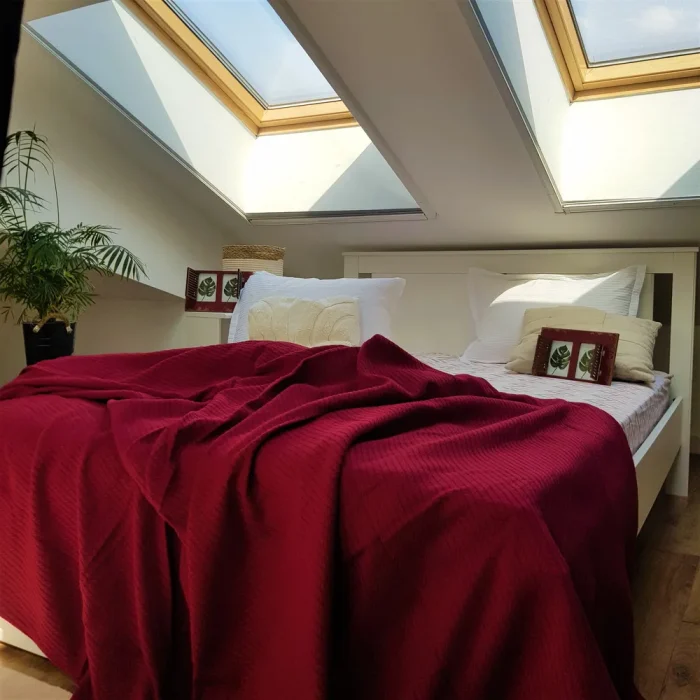 Cuvertura Best Cotton - Pique, 220x240 cm,100% bumbac, bordo - imagine 2