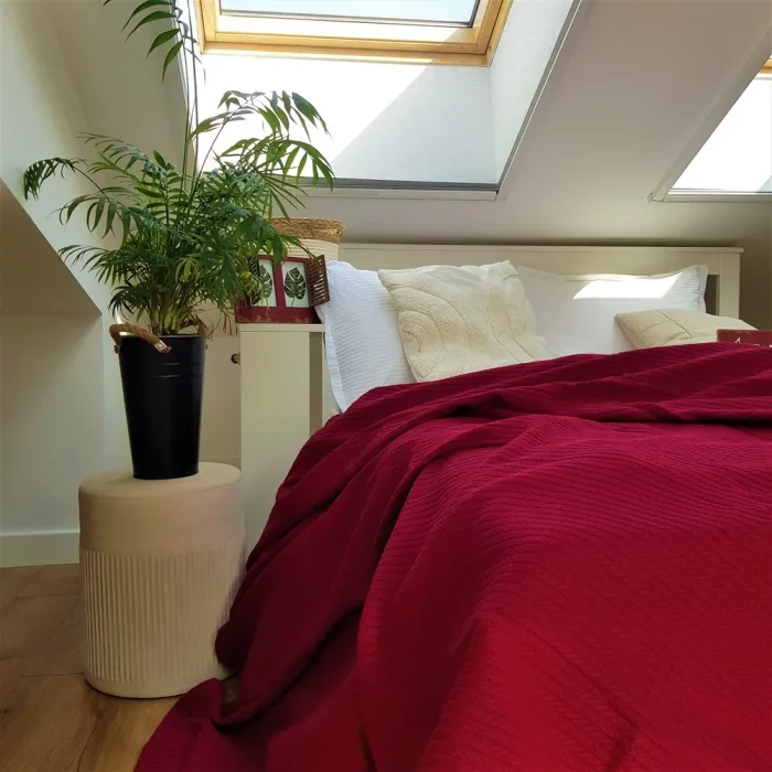 Cuvertura Best Cotton - Pique, 220x240 cm,100% bumbac, bordo - imagine 9