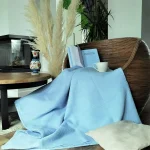 Cuvertura Best Cotton - Gofre, 220x240 cm,100% bumbac, bleu