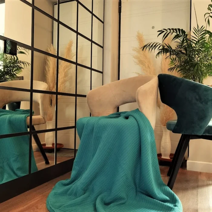 Cuvertura Best Cotton - Pique, 220x240 cm,100% bumbac, verde smarald - imagine 3