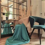 Cuvertura Best Cotton - Pique, 220x240 cm,100% bumbac, verde smarald