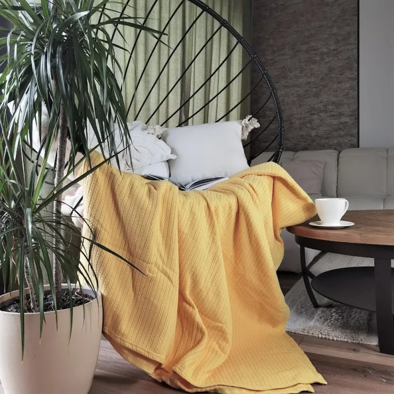 engros-cuvertura pentru pique pat 220x240 cm astoria home bumbac galben pai 6