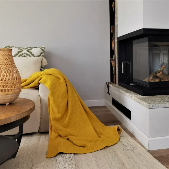 Cuvertura Best Cotton - Pique, 220x240 cm,100% bumbac, ocru - imagine 6