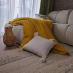 Cuvertura Best Cotton - Pique, 220x240 cm,100% bumbac, ocru - imagine 3