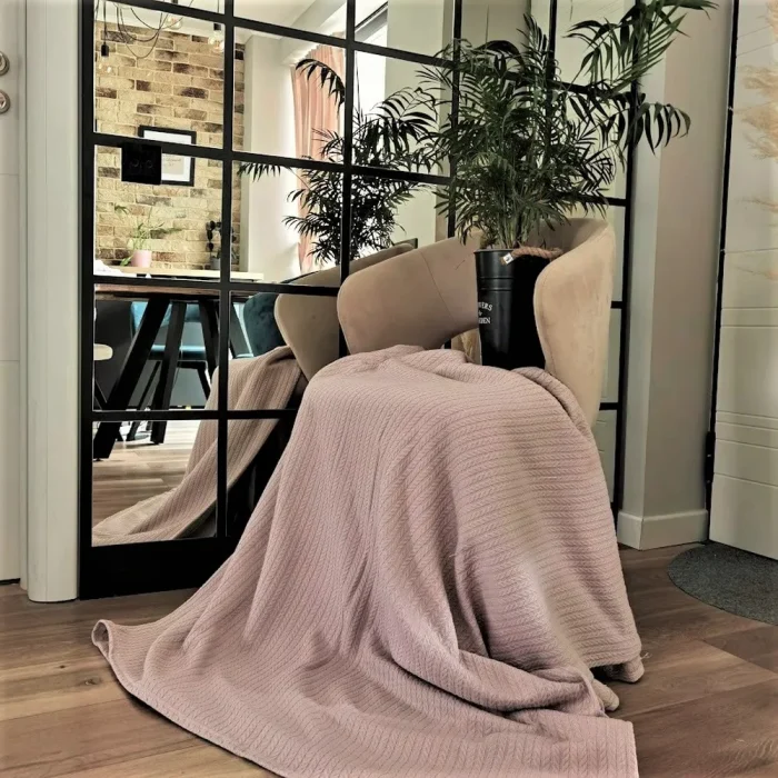 Cuvertura Best Cotton - Pique, 220x240 cm,100% bumbac, champanie - imagine 4