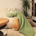 Cuvertura Best Cotton - Pique, 220x240 cm,100% bumbac, verde menta