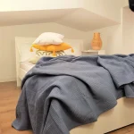 Cuvertura Best Cotton - Gofre, 220x240 cm,100% bumbac, gri antracit - imagine 5