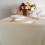 Fata de masa Best Cotton Hotel - 160x300 cm Damasc alb