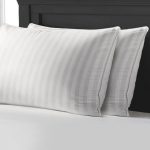 Pachet fete de perna Best Cotton Hotel 40x40 cm 100% bumbac, Damasc cu dungi cu latime de 2.5 cm, alb, 25 bucati - imagine 3