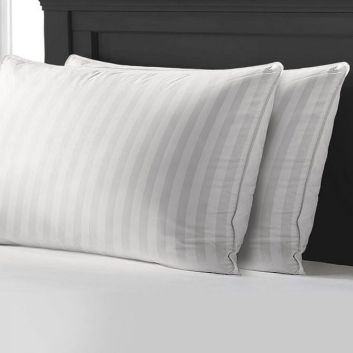 Pachet fete de perna Best Cotton Hotel 40x40 cm 100% bumbac, Damasc cu dungi cu latime de 2.5 cm, alb, 25 bucati - imagine 3